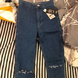 topshop Joni Petite ripped jeans